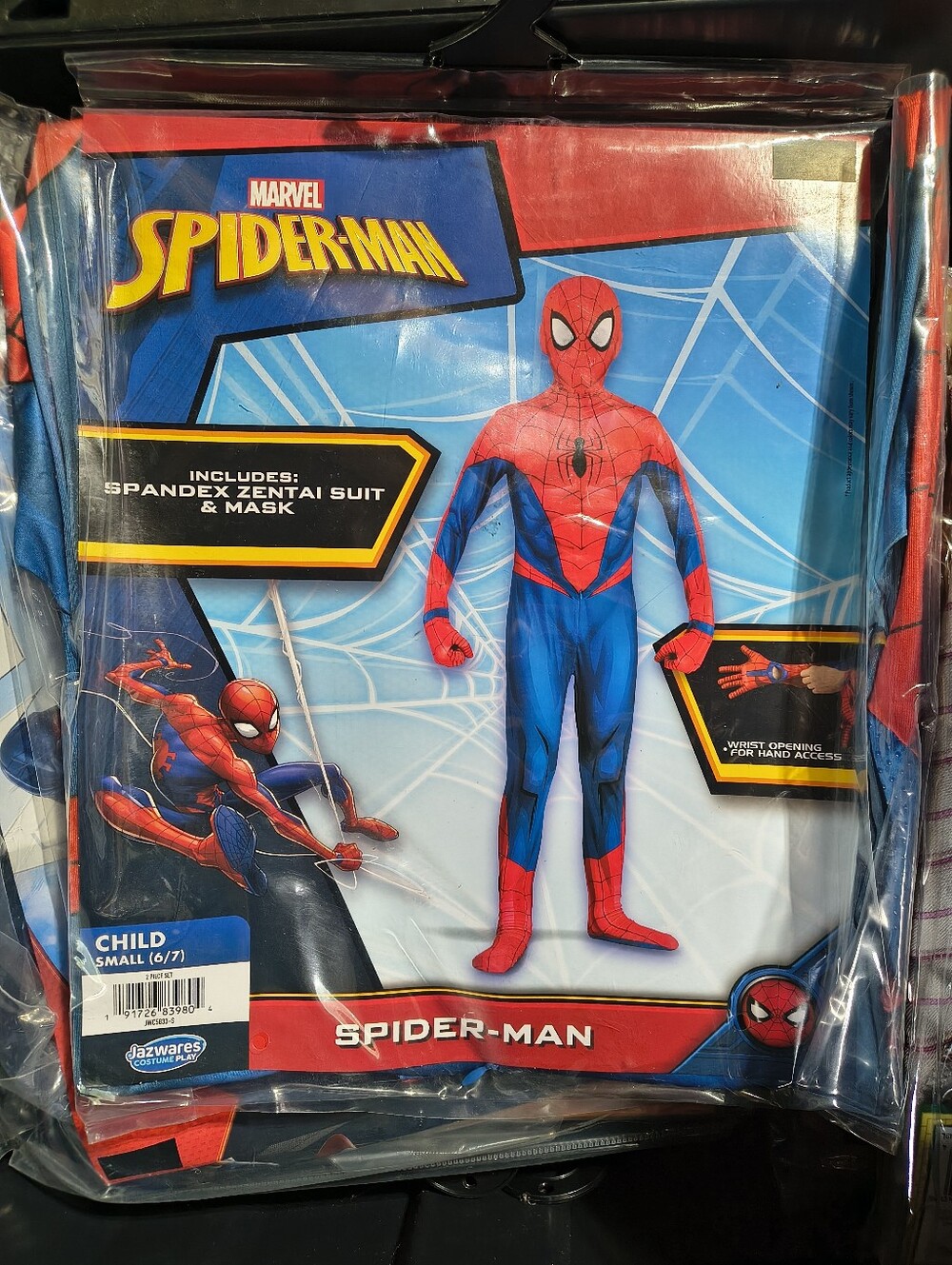 Marvel Spider-Man Kids Superhero Costume with Mask Size Small (6/7)